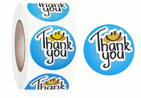 ➡️⭕SPECIAL⭕(35) 1" 'Thank you' STICKERS!!⭕