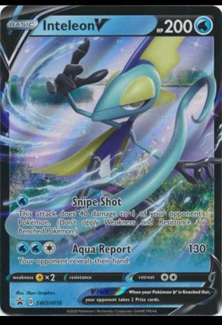 NM Ultra Rare Inteleon V Pokemon card TCG SWSH