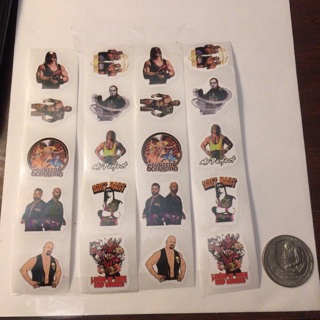 20 Wrestling Sticker Mix StoneCold,Bret Hart,Mr.Perfect Read description before bidding