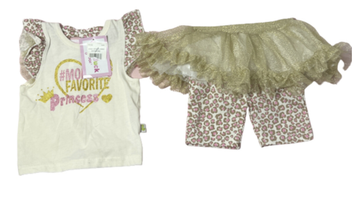 NWT 2 Piece Infant Girl's Ruffle Skort Set 12M