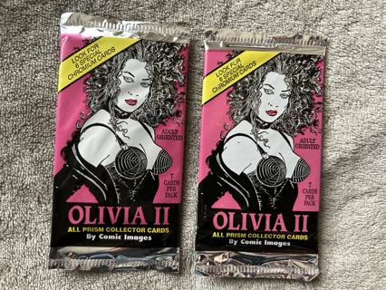 Two Brand New 1993 Olivia II All Prism 7-Card Packs ADULTS ONLY