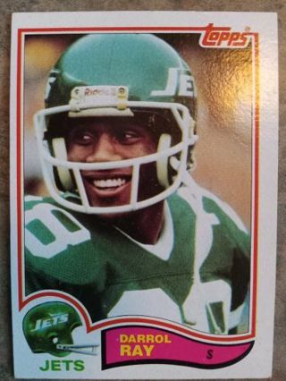 1982 TOPPS DARROL RAY NEW YORK JETS FOOTBALL CARD# 179