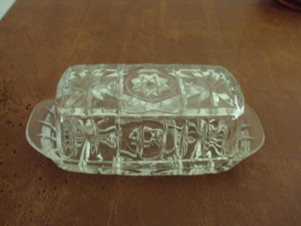 Vintage Anchor Hocking Prescut Starburst Butter Dish