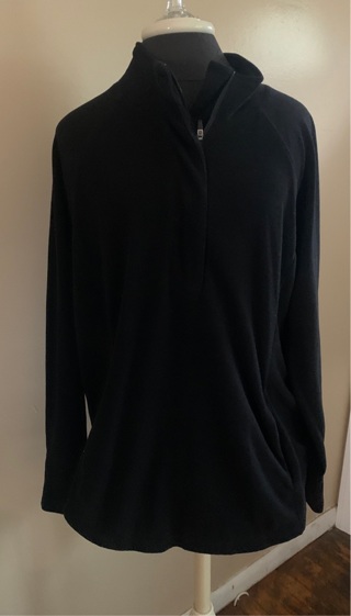 Old Navy Women’s Black Fleece Half Zip Pullover Size XL Used 