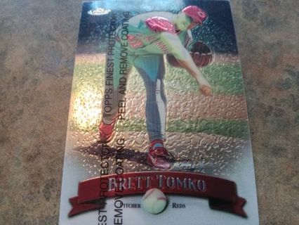 1998 TOPPS FINEST BRETT TOMKO CINCINNATI REDS BASEBALL CARD# 57