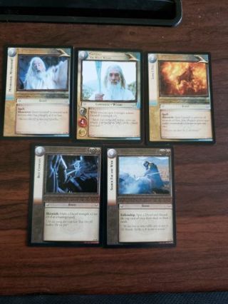 3 Lord of The Rings CCG Two Towers 1st Edition Decipher Gandalf Dwarvish