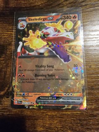 Pokemon Skeledirge EX 037/193 double rare card