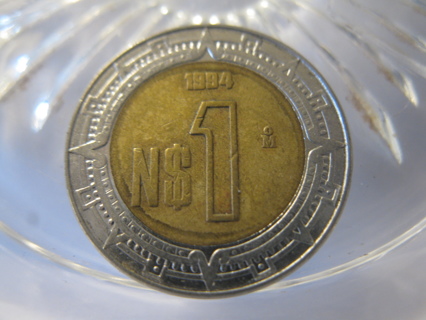 (FC-386) 1994 Mexico: 1 Peso - Bi-Metal
