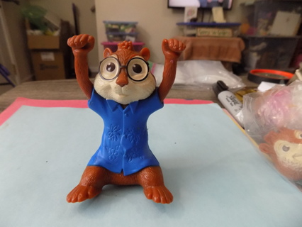 2011 McDonalds toy Simon of Alvin & Chipmunks blue shirt hands in air