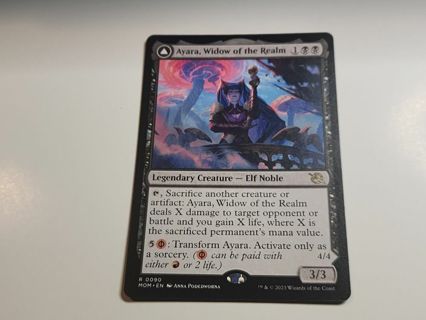 Magic the gathering mtg Ayara Widow of the Realm rare card March of the Machine