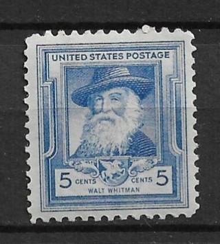 1938 Sc867 Walt Whitman MNH