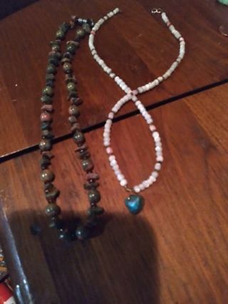 2 gemstone necklaces