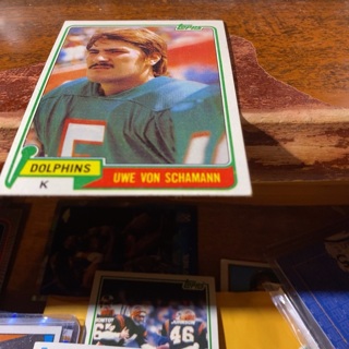 1981 topps uwe Von schamann football card 