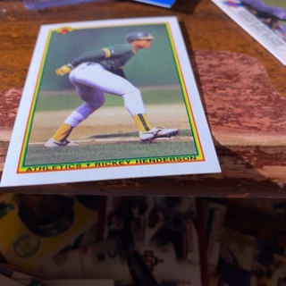 1990 bowman Rickey Henderson baseball card 