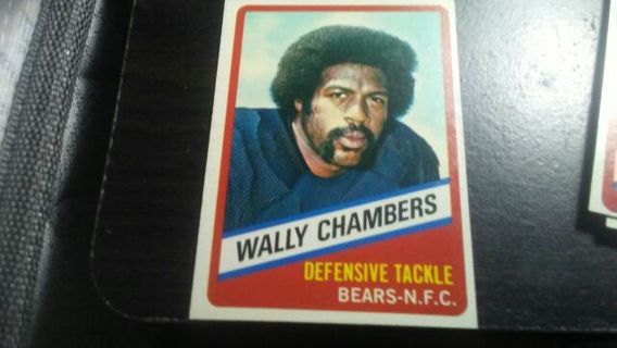 RARE ORIGINAL 1976 TOPPS WONDER BREAD ALL STAR SERIES WALLY CHAMBERS CHICAGO BEARS FOOTBALL CARD#15