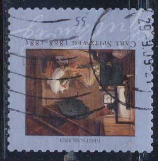 Germany:  2002, "The Poor Poet", by Carl S[otzweg. Used, Scott # DE-2473 - GER-152