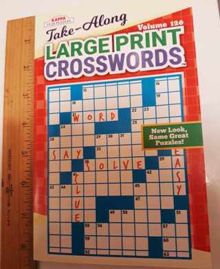 Crossword puzzle book (new, unused) Large print