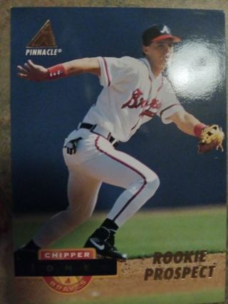 1994 PINNACLE ROOKIE PROSPECT CHIPPER JONES ATLANTA BRAVES BASEBALL CARD# 236