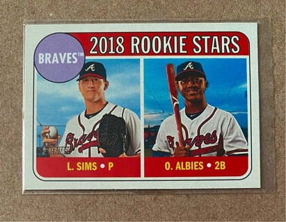 L. Sims/Ozzie Albies rookie card