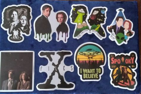 8- "EXCITING X-FILES STICKERS" 1 free sticker/ win