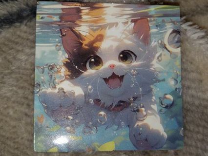Cat Cute one vinyl sticker no refunds regular mail only Very nice these are all nice