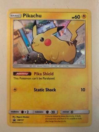 Pikachu sm157 rare holo nm promo pokemon