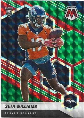 2021 MOSAIC SETH WILLIAMS GREEN PRIZM REFRACTOR ROOKIE CARD