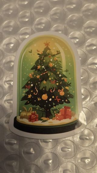 Christmas Tree in a Snow Globe Sticker