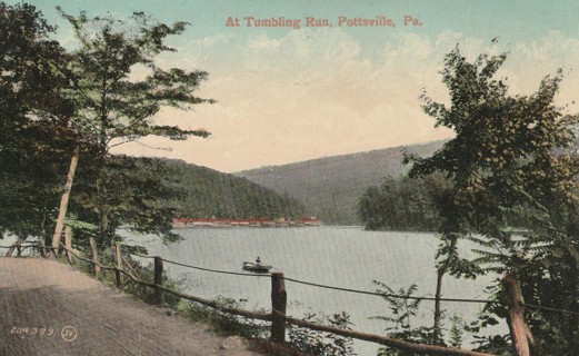 Vintage Unused Postcard: p: Pre Linen: Tumbling Run, Pottsville, PA