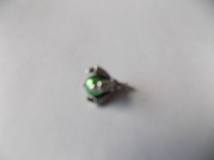 Dragons Claw dark green pearl bead charm # 2