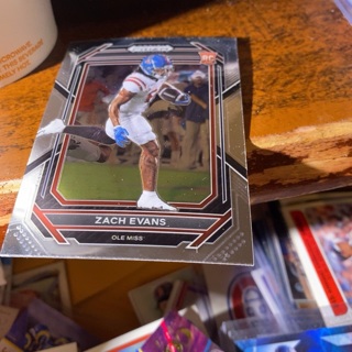 2023 panini prizm draft picks Zach Evans rookie football card 