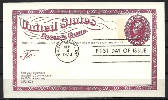 1973 ScUX65 6¢ Liberty postal card FDC