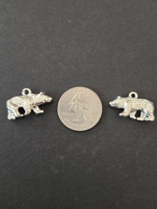 (2) 3D Bear Charms!