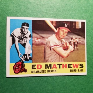 1960 - TOPPS EXMT - NRMT+ BASEBALL - CARD NO - 420 -  ED MATHEWS - BRAVES - BV= $50