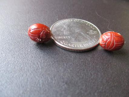 925 Silver & Red Jasper Scarab Earrings