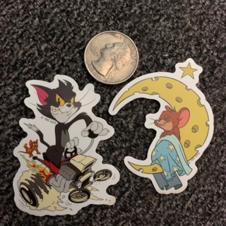 2 tom & Jerry stickers 