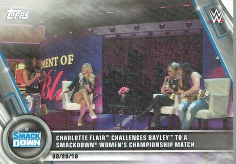 WWE Topps 2020 Smack Down Collectible Card Charlotte Flair Bayley #70