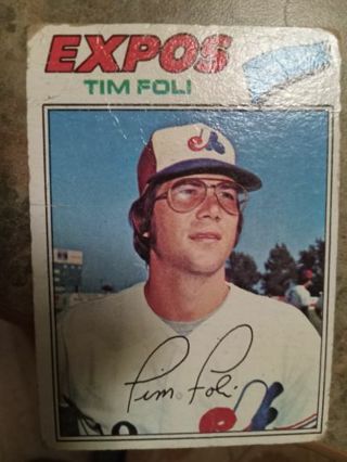 1977 TOPPS TIM FOLI MONTREAL EXPOS BASEBALL CARD# 76