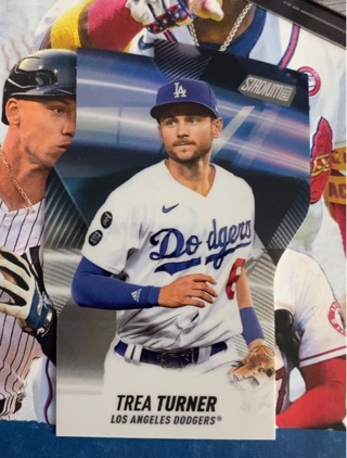 TREA TURNER 2022 Topps Stadium Club Triumvirates Die-Cut #T-12 Dodgers