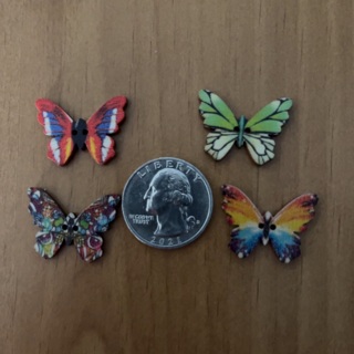 Wooden Butterfly Buttons (G)