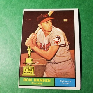 1961 - TOPPS BASEBALL CARD NO. 240 - RON HANSEN ROOKIE ALLSTAR - SENATORS