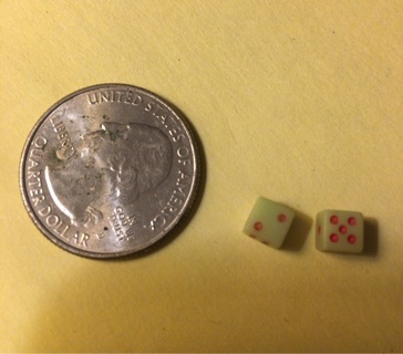 Worlds Smallest Dice Read description before bidding 