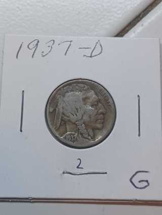 1937-D Buffalo Nickel! 38.2