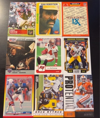 9 football cards 