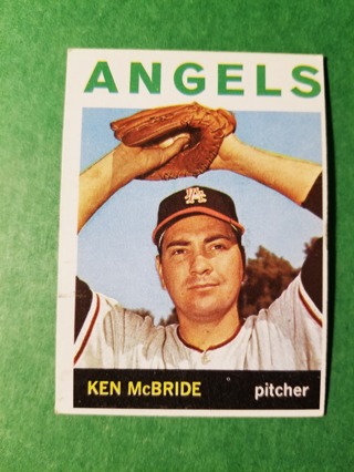 1964 - TOPPS EXMT  BASEBALL - CARD NO. 405 - KEN McBRIDE  - ANGELS