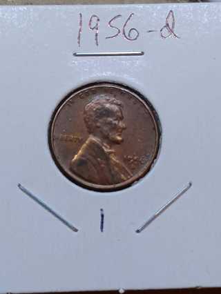 1956-D Lincoln Wheat Penny 32.1
