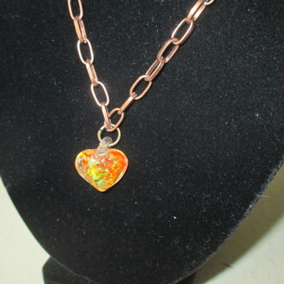 Copper & Glass Necklace 