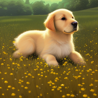 Listia Digital Collectible: Golden Retriever Pup