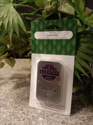 SCENTSY Travel Tin Iced Pine New on Card