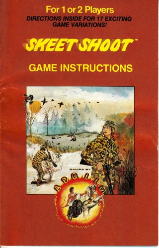 Atari 2600, Skeet Shot Manual only 1981